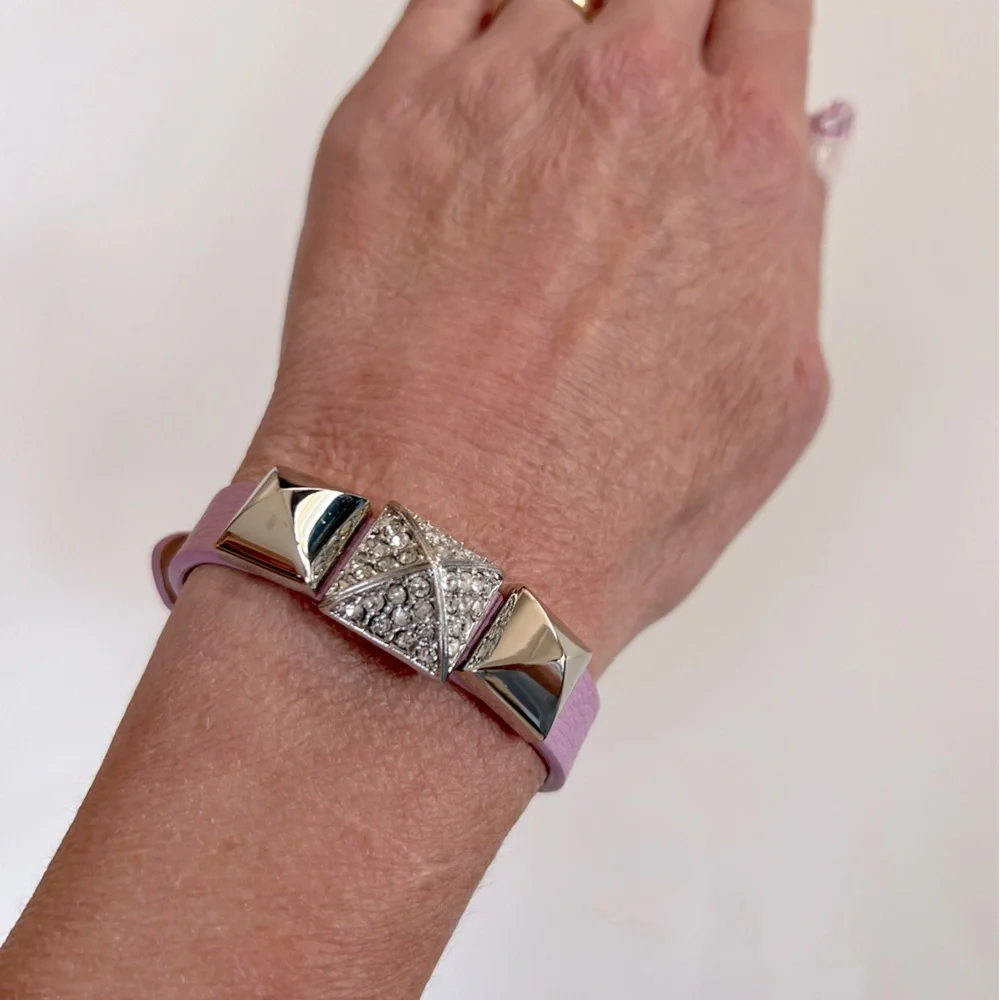 NWT Juicy Couture Lilac Pyramid Watch Strap Bracelet